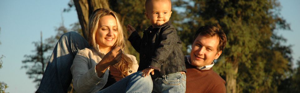 Family with young child